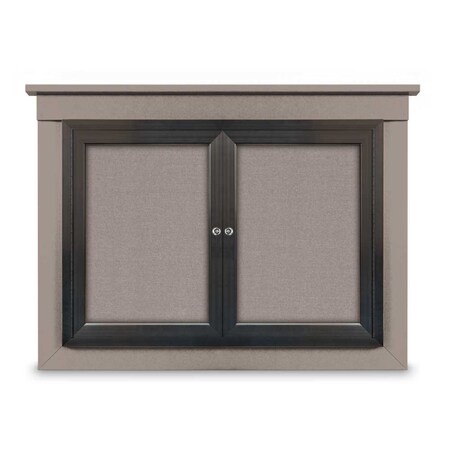 United Visual Products 24"x36" 1-Door Enclosed Letterboard, Burgundy Vinyl/Lt Oak UV2621O-LTOAK-BURGUNVL